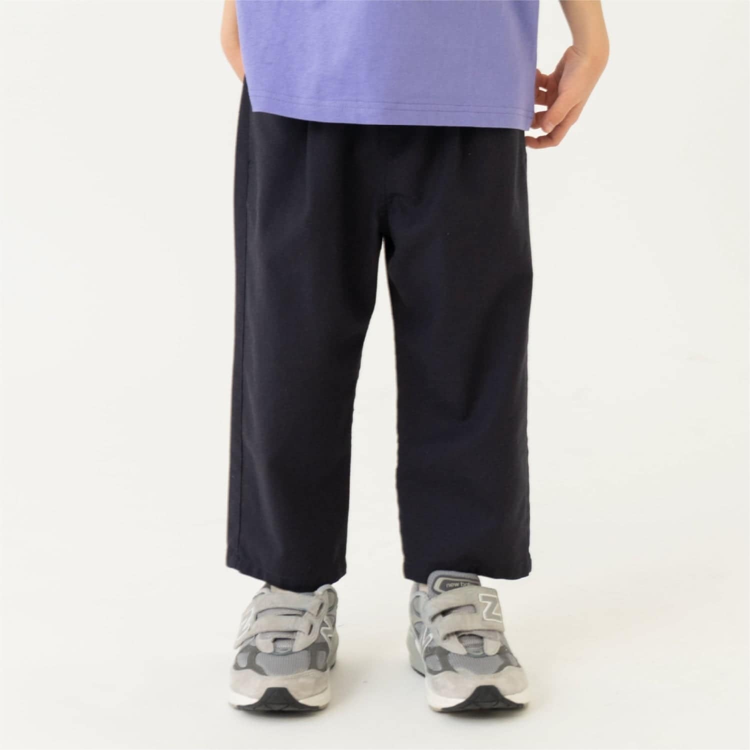 タック入り８分丈クロップドパンツ