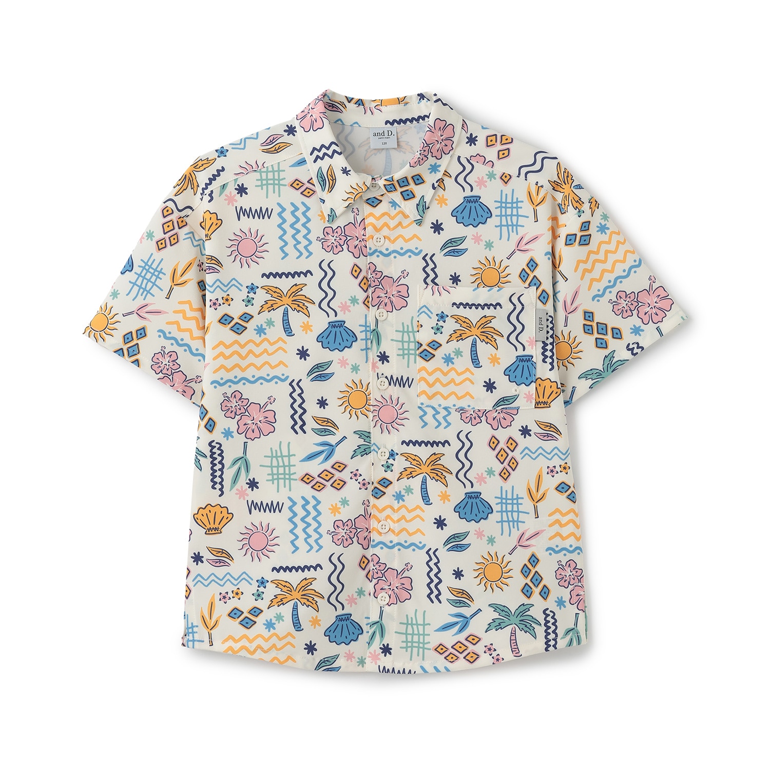 【水陸両用】【SETUP可】総ガラ半袖シャツ