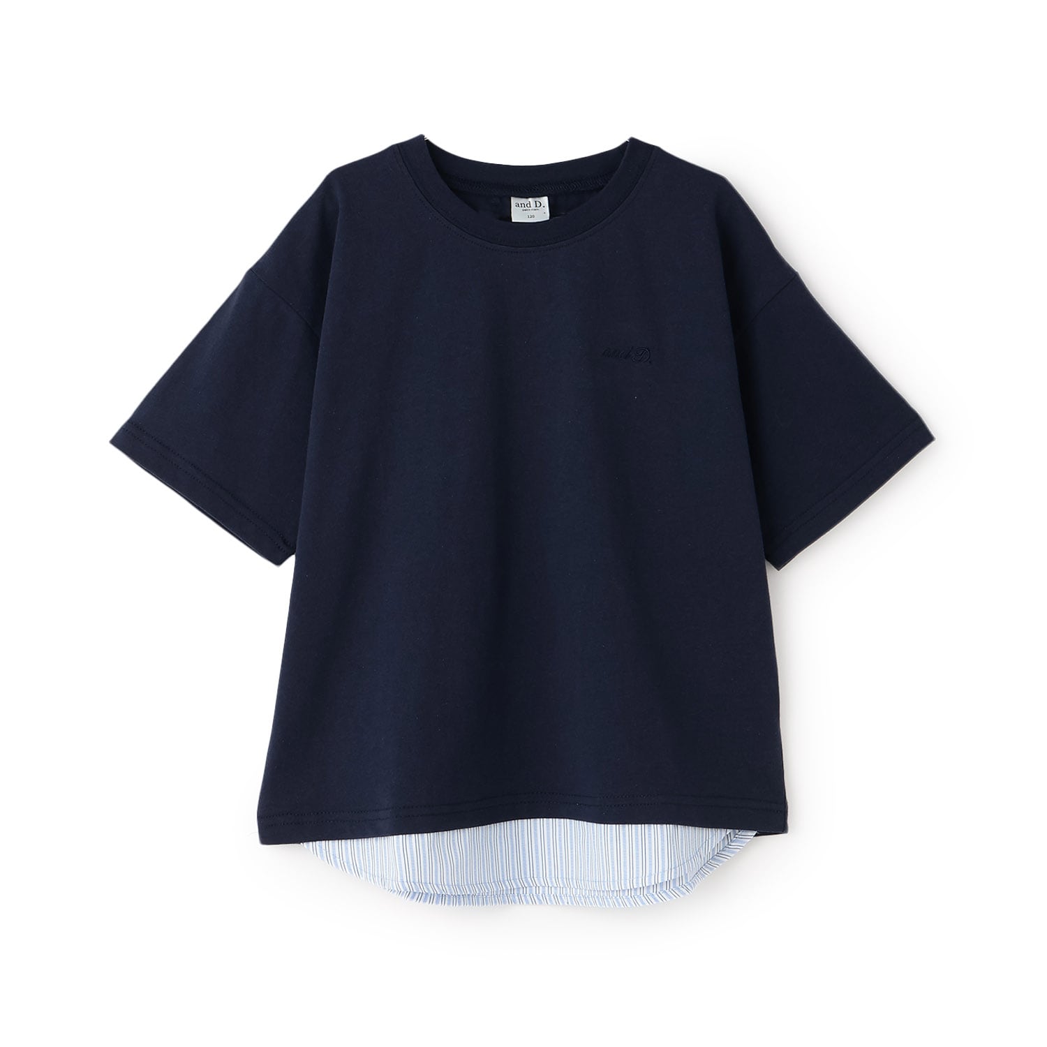 裾レイヤード風ワイドシルエット半袖T