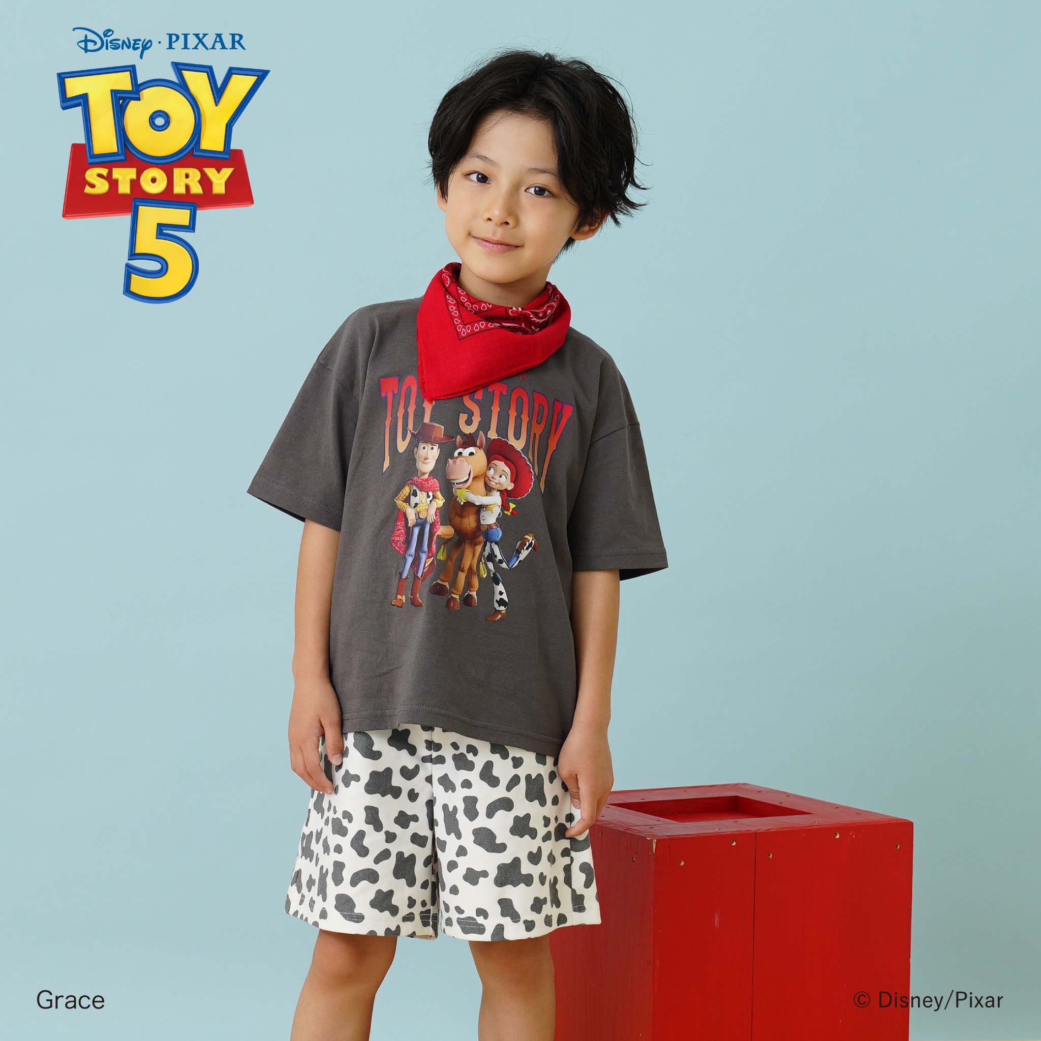 【DISNEY/PIXAR】トイ・ストーリー/集合アート ワイド半袖Tシャツ