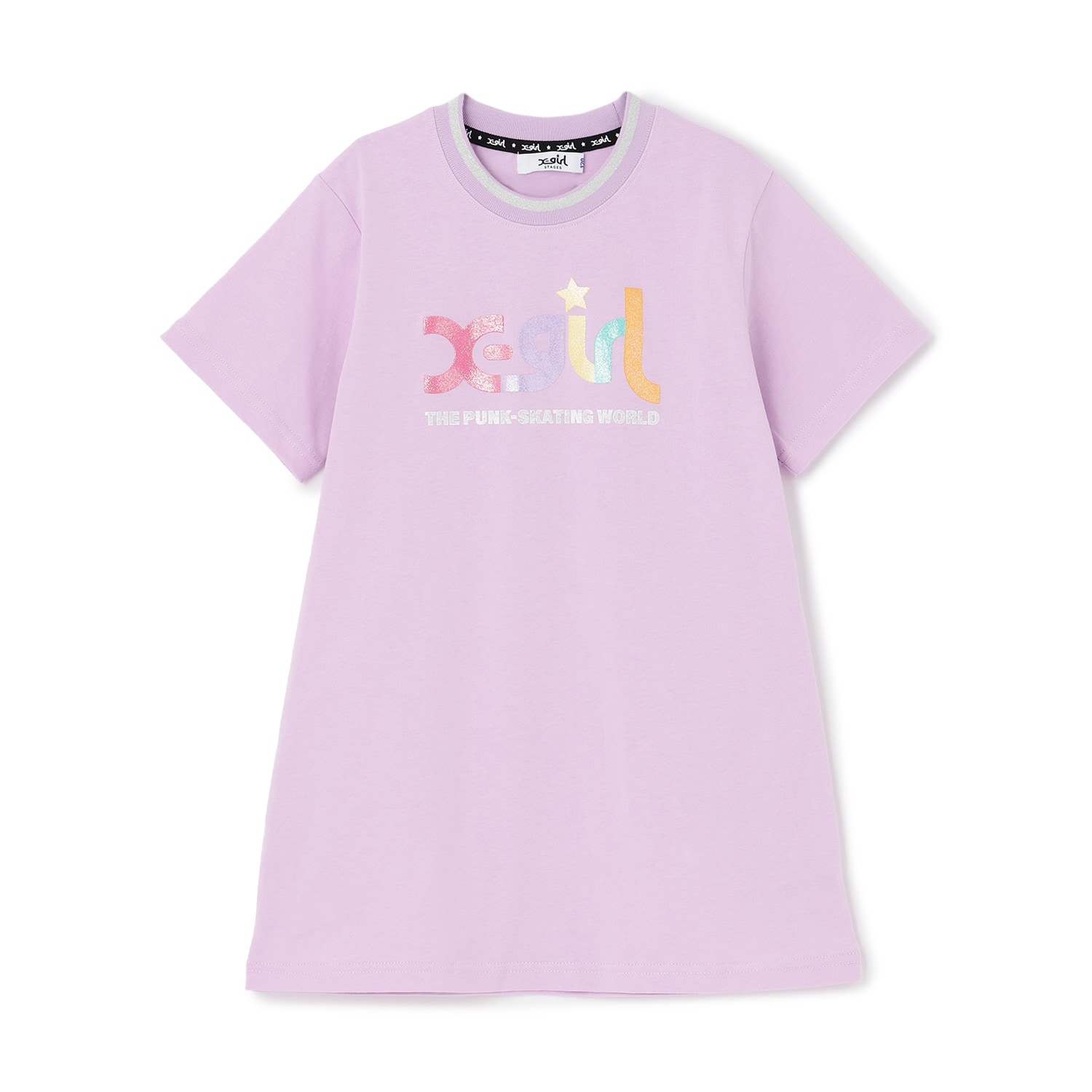 【人気商品再入荷】【直営店で取り扱い無し】ラメ発泡ロゴTワンピース