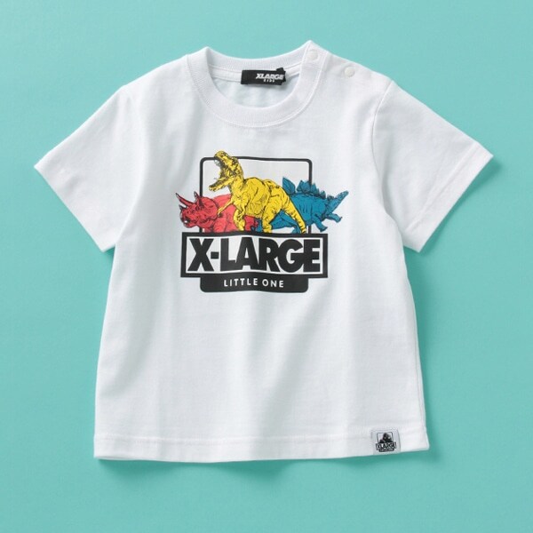 カラフル恐竜プリントTシャツ