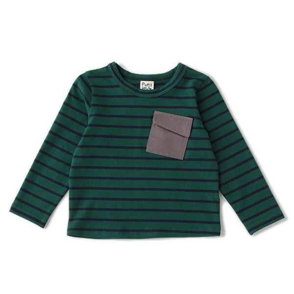 胸ポケットボーダーTシャツ