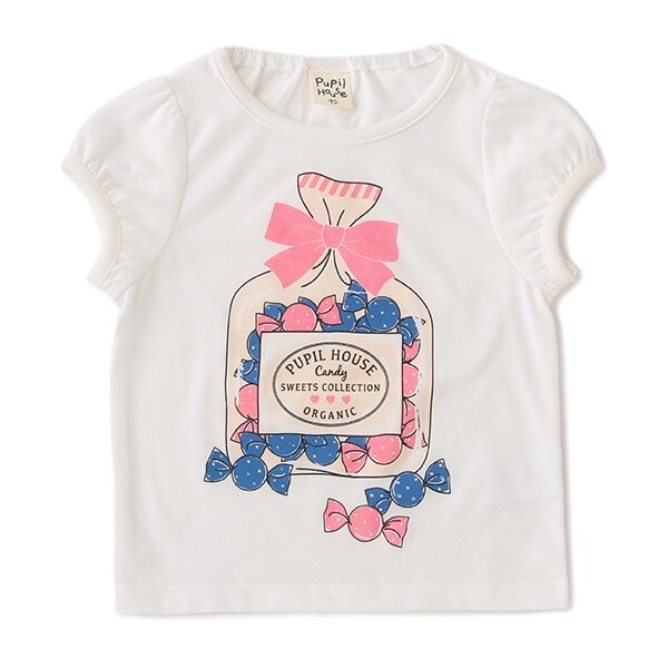 キャンディ袋プリントパフTシャツ