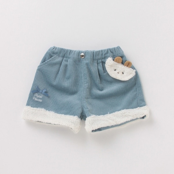 ボア切り替えコーデュロイショートパンツ