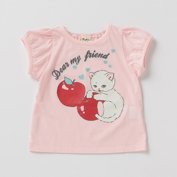 ねこ×リンゴTシャツ