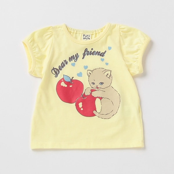 ねこ×リンゴTシャツ