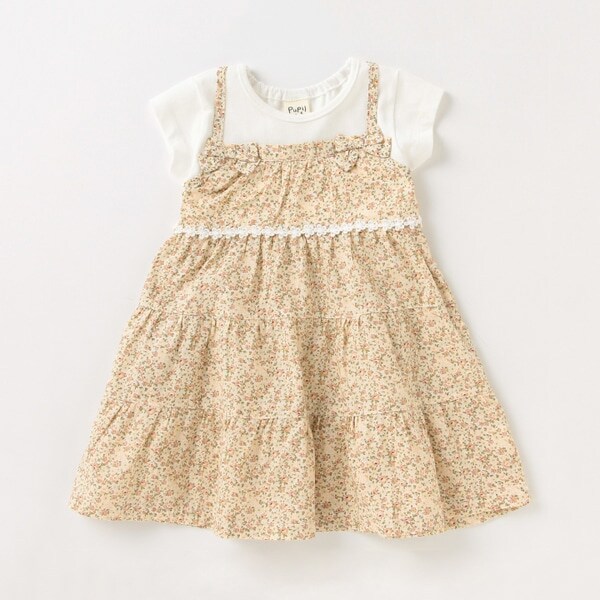 Narumiya Online ナルミヤ オンラインの公式通販サイトドッキングティアードワンピース 80 白 キッズ