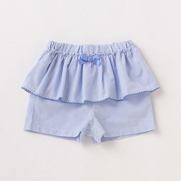 ストライプフリルショートパンツ