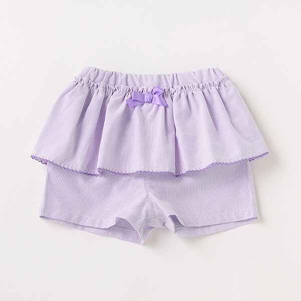 ストライプフリルショートパンツ