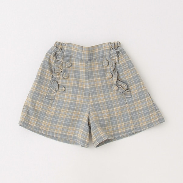 チェックショートパンツ(80cm ブルー グレー): キッズ - ナルミヤ