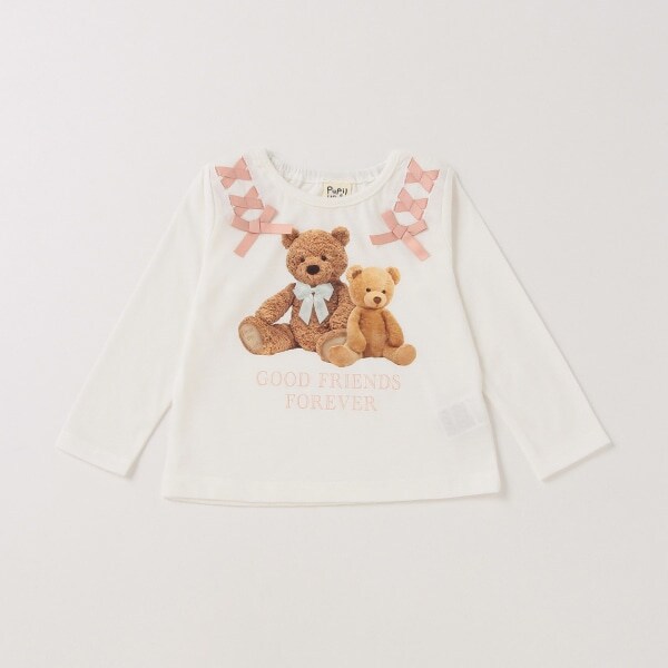 編み上げリボンTシャツ