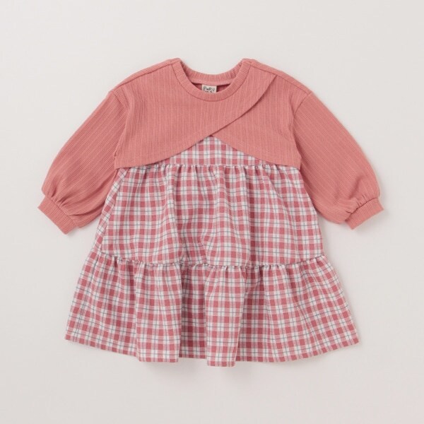 テレコトップスチェックワンピース