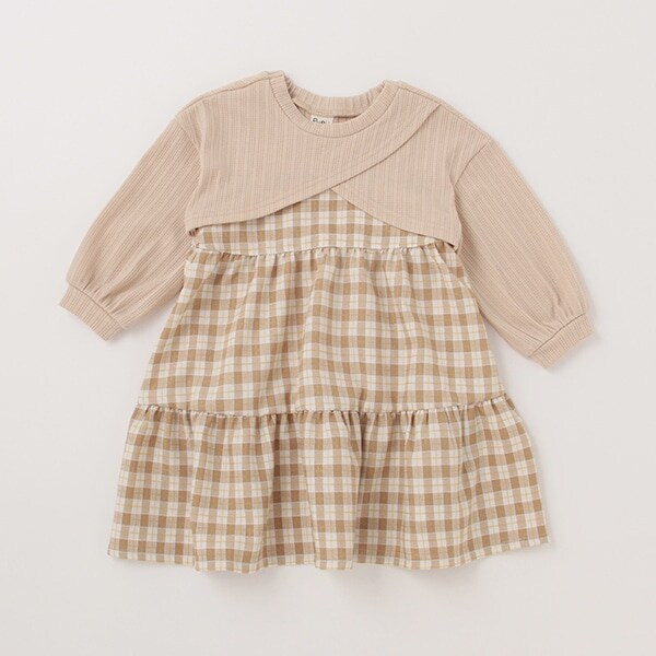 テレコトップスチェックワンピース