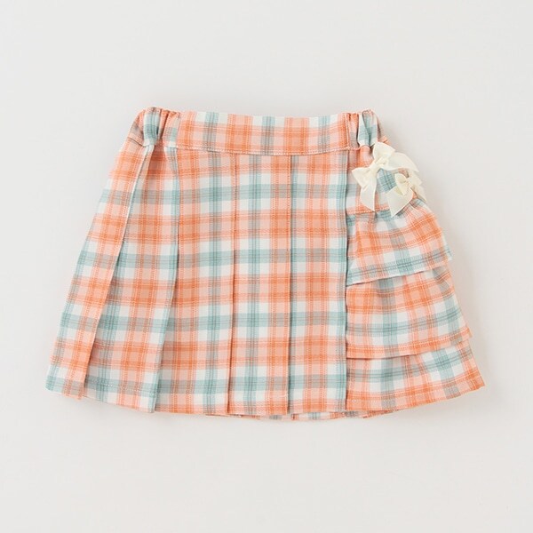 プリーツ切り替えスカート