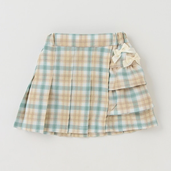 プリーツ切り替えスカート