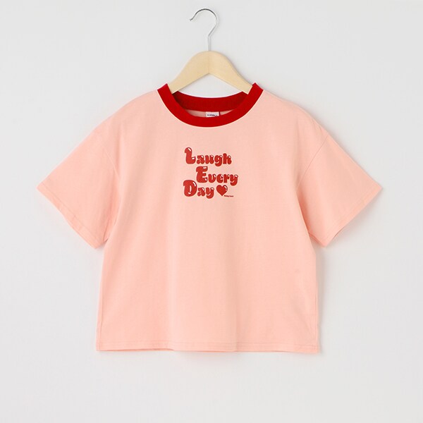milkycoast】配色リブTシャツ(S(140) ピンク): ジュニア