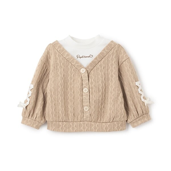 カーデガンドッキングプルオーバー