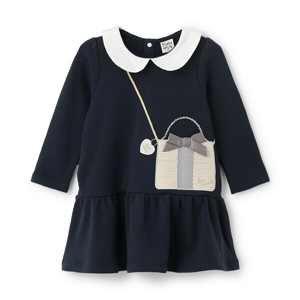 【新品タグ付き】☆bebe☆ 70-80、80-90cmワンピース＋丸襟シャツ 衿つきワンピース(90cm ピンク): キッズ - ナルミヤ オンライン
