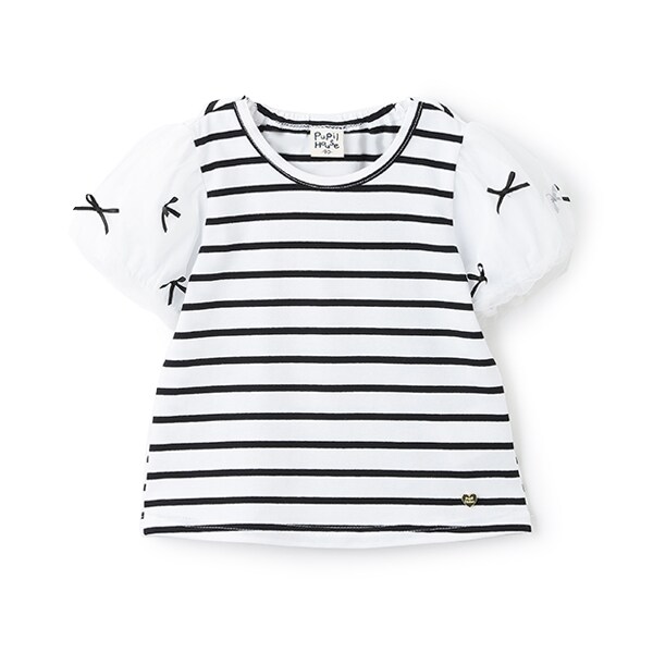 袖リボン半そでTシャツ