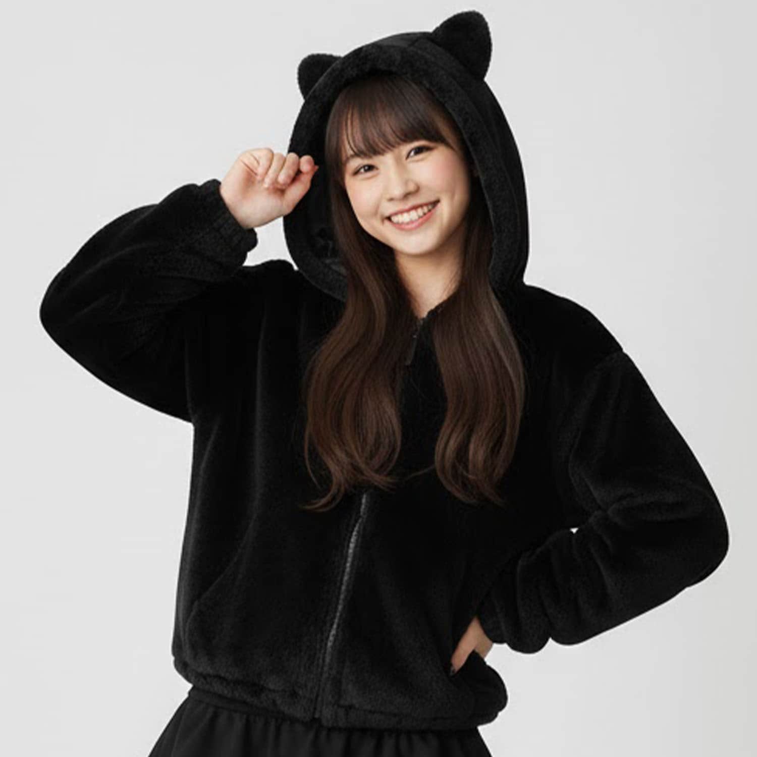 【milky coast】猫耳ファーパーカー