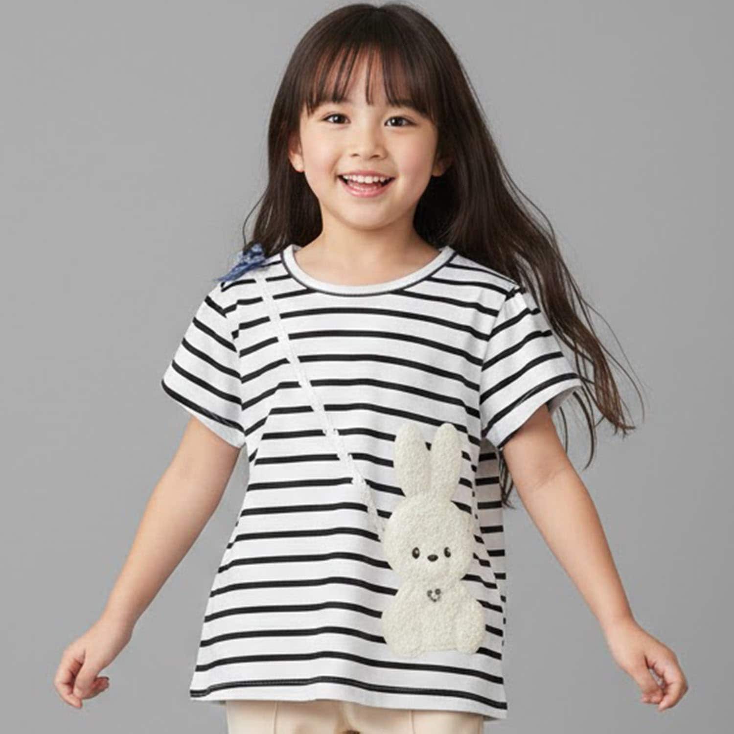 ウサギポシェット半袖Tシャツ