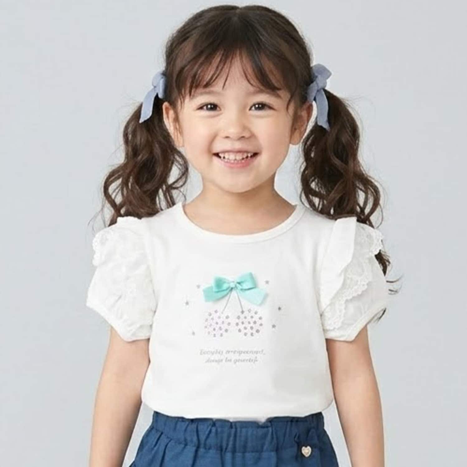 チェリーモチーフラインストーン半袖Tシャツ