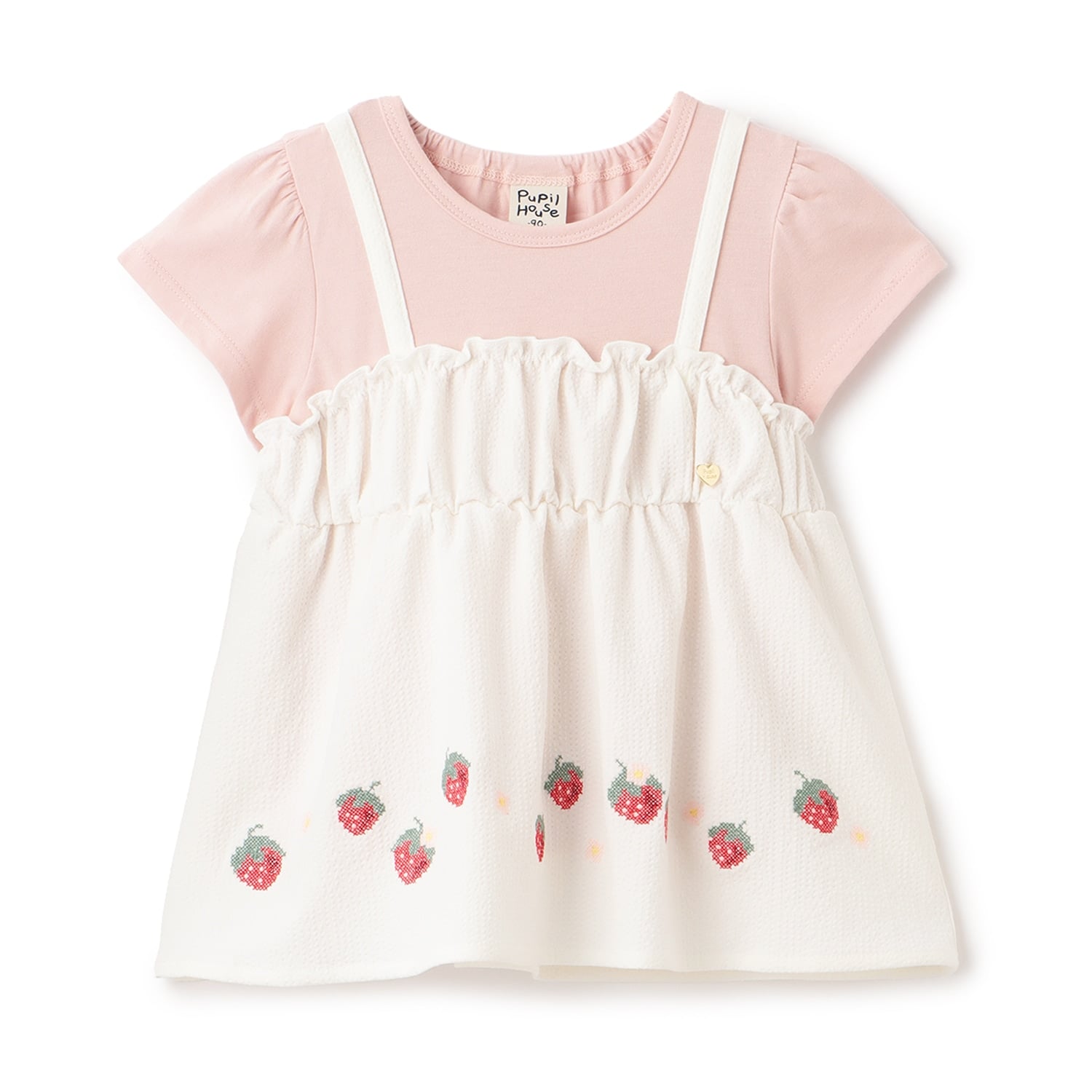 裾刺しゅうビスチェドッキングTシャツ