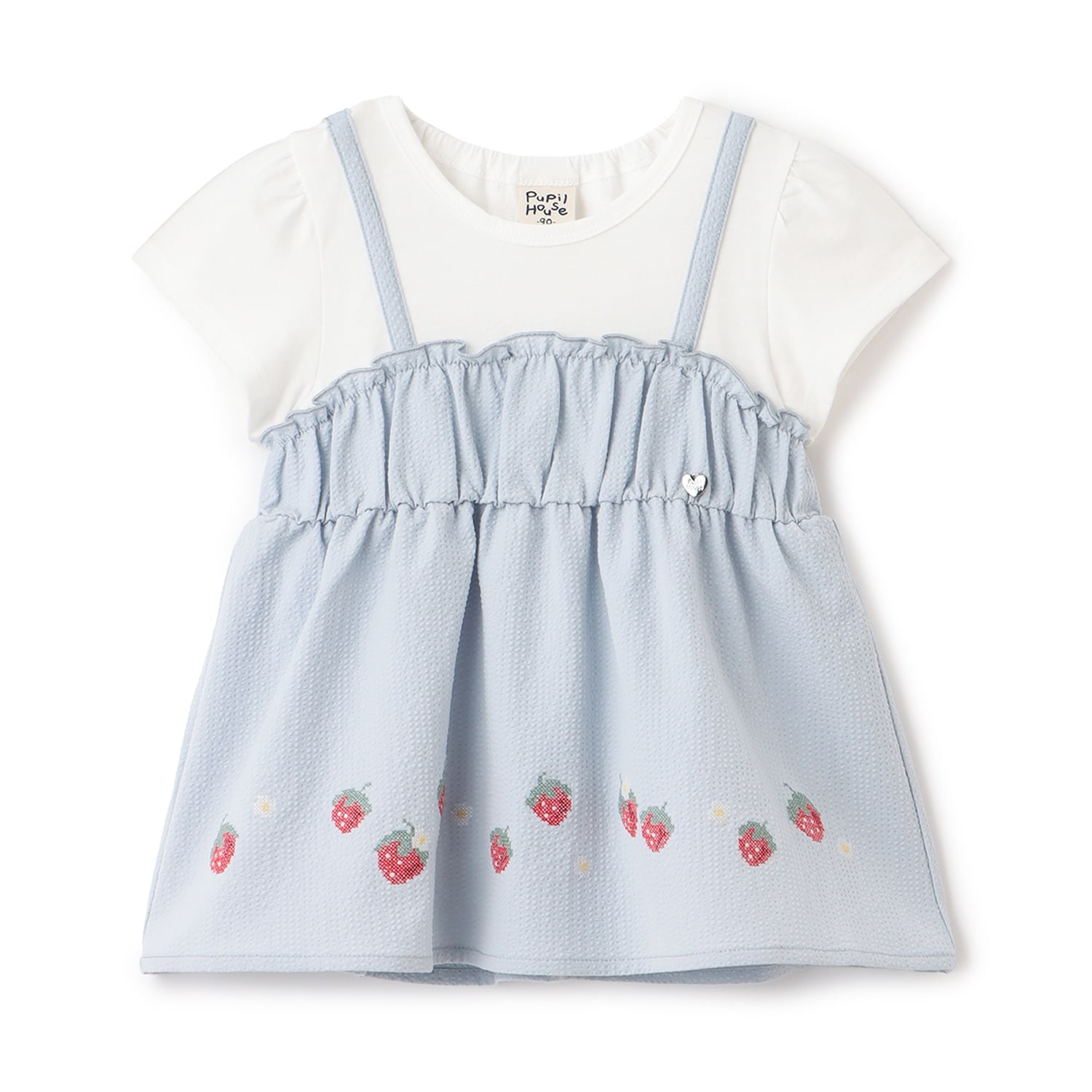 裾刺しゅうビスチェドッキングTシャツ