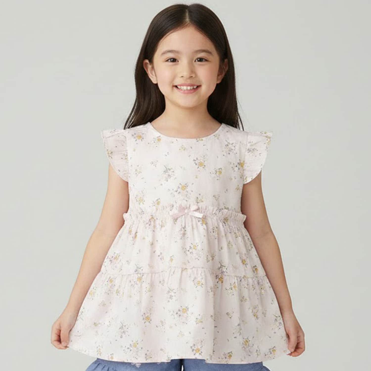 花柄チュニック