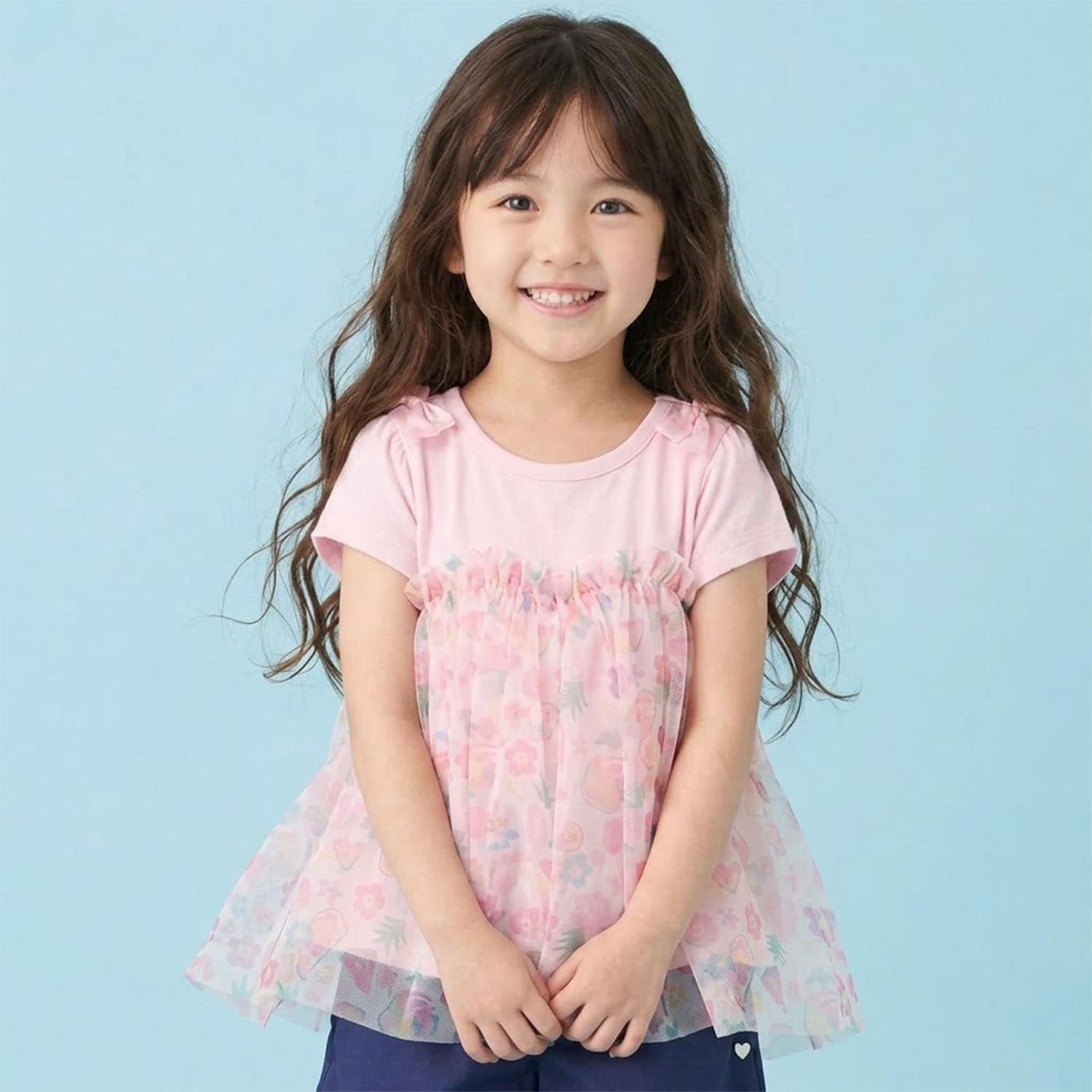 トロピカルチュールドッキングTシャツ