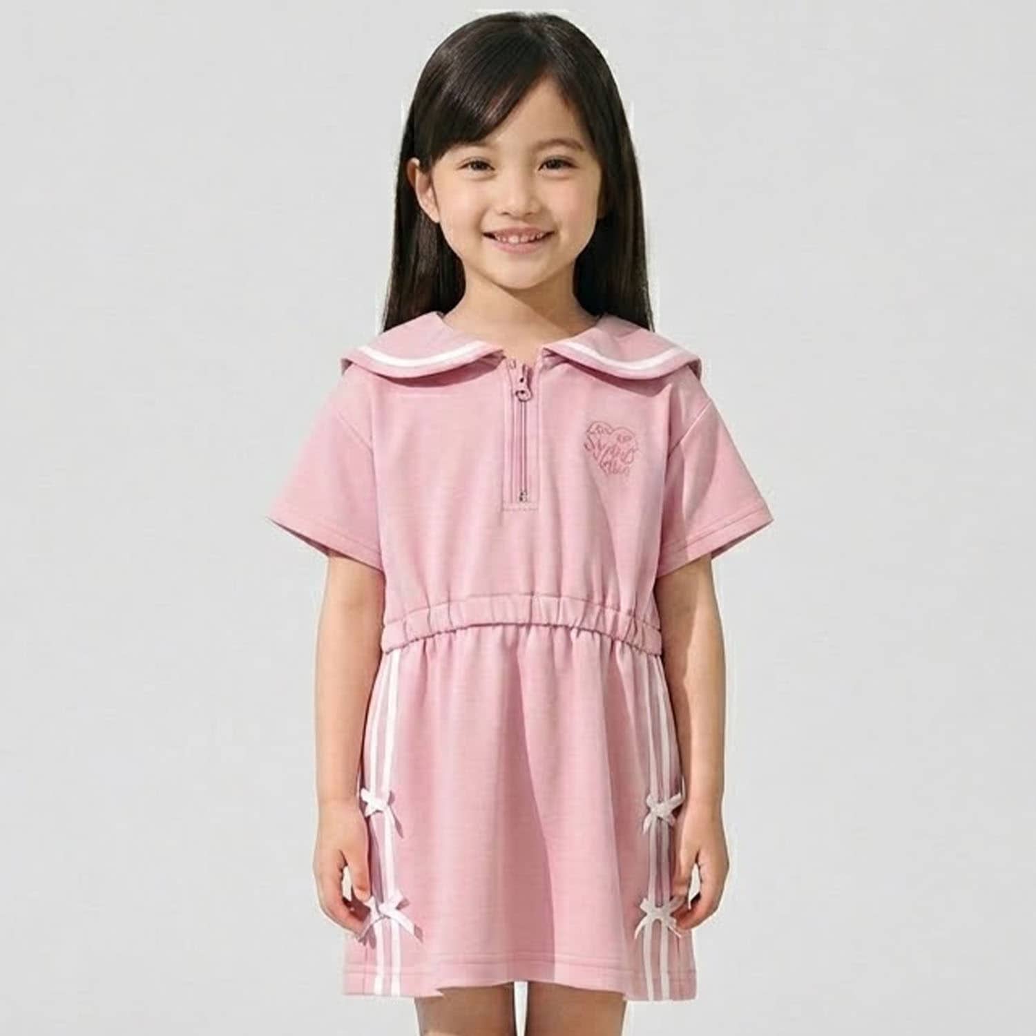 ハーフジップワンピース