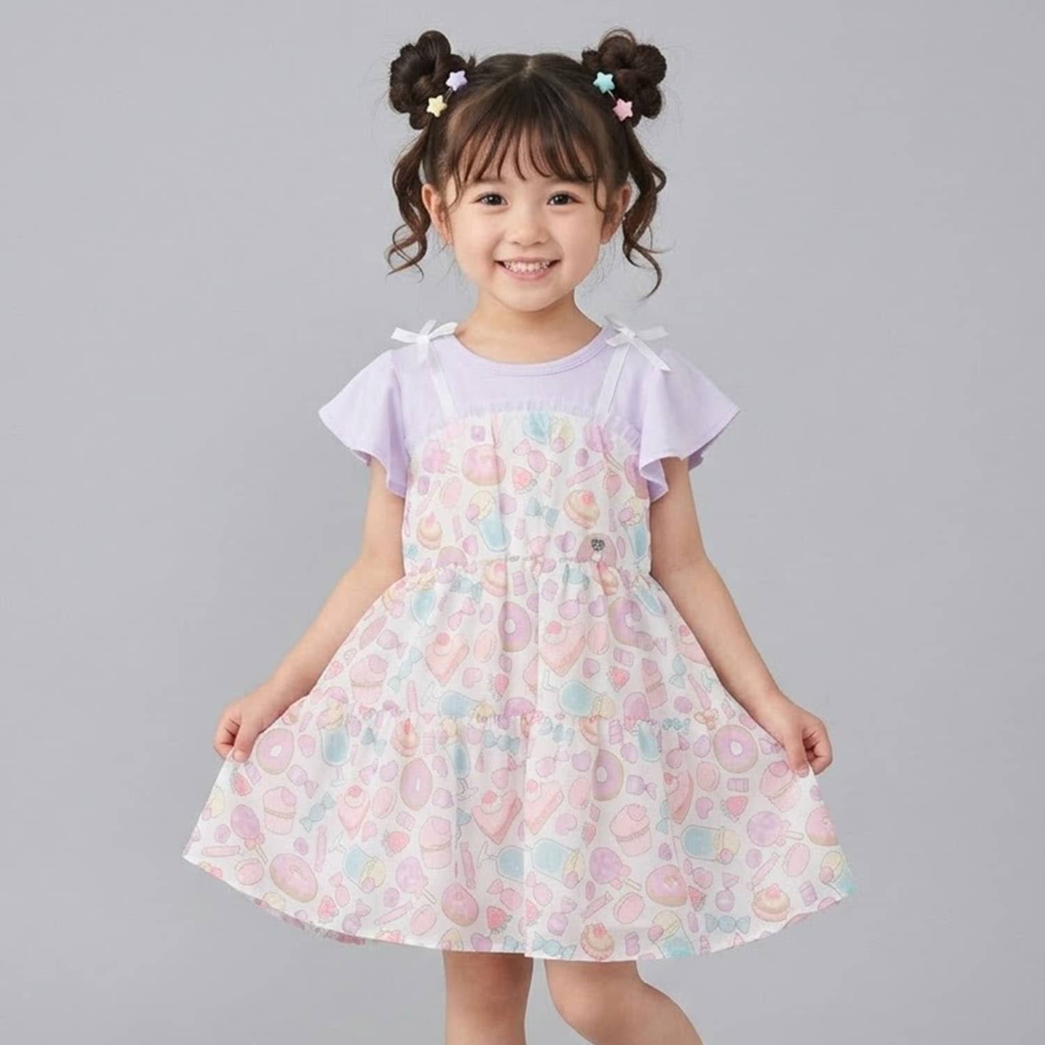 オリジナルプリントシフォンワンピース