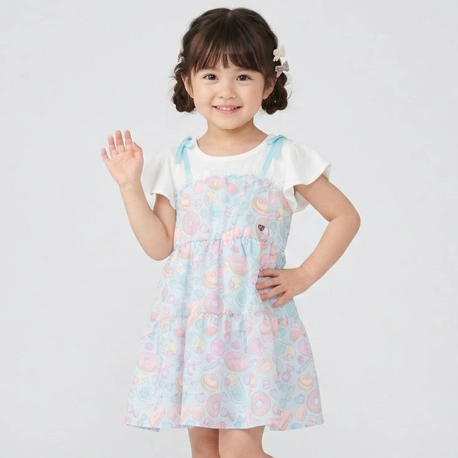 オリジナルプリントシフォンワンピース