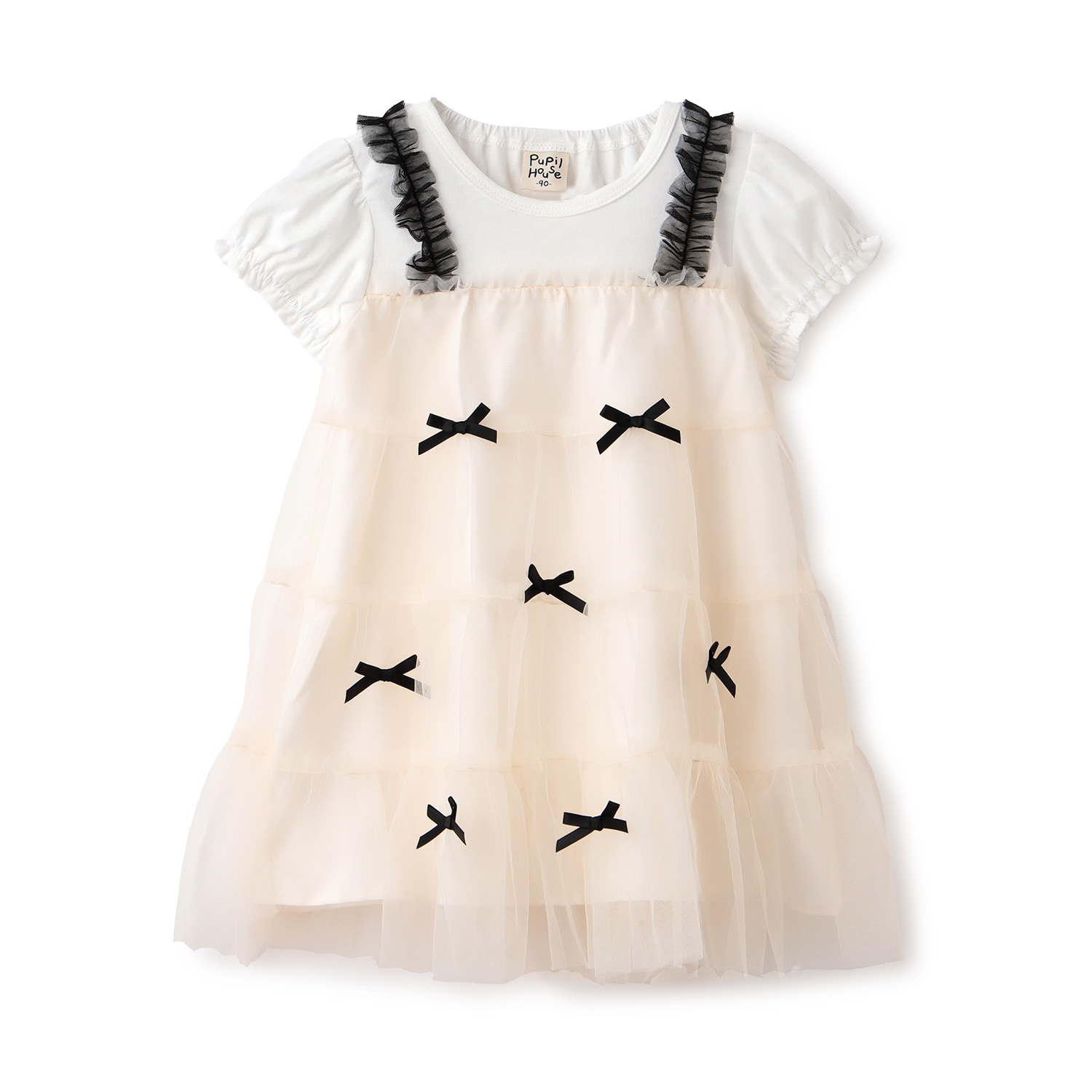 リボンいっぱいドッキングワンピース