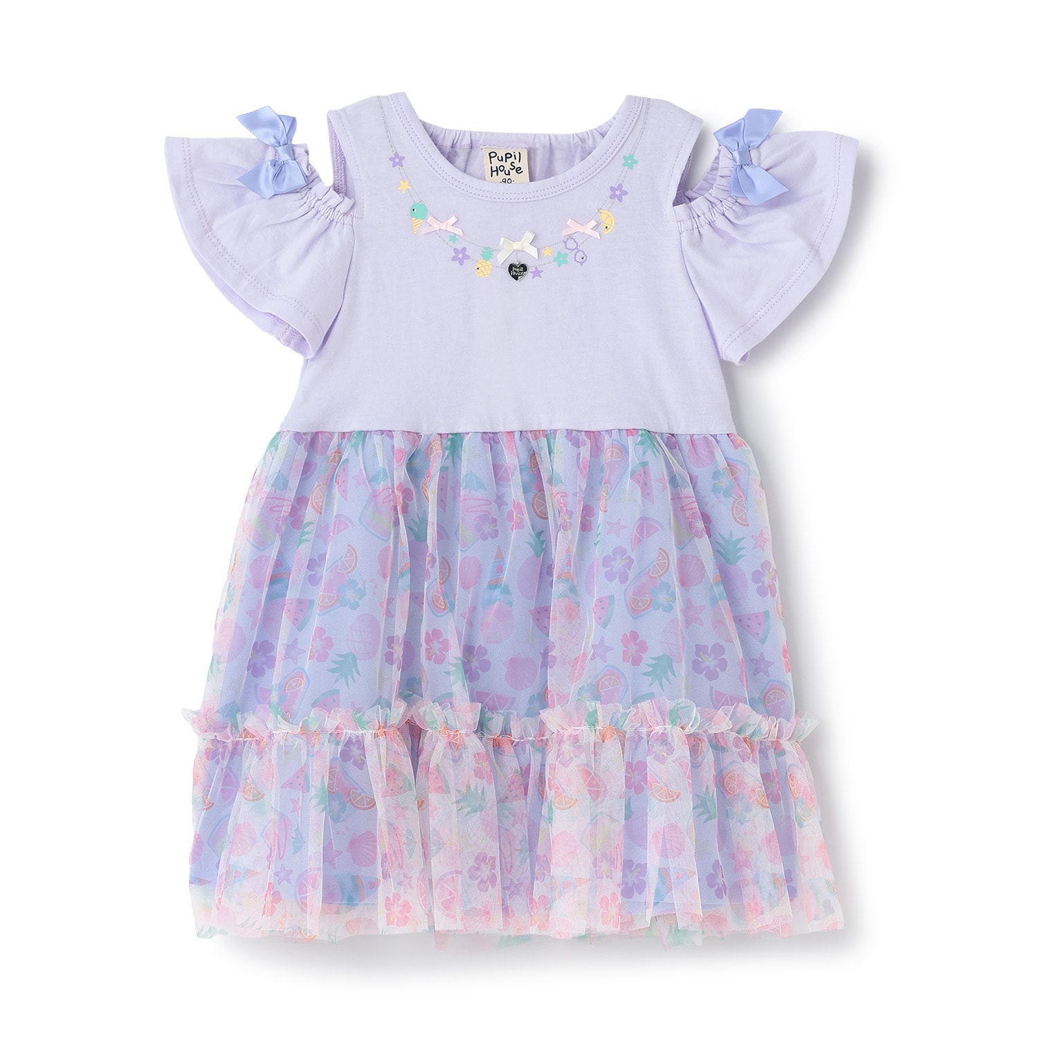 トロピカルチュールドッキングワンピース
