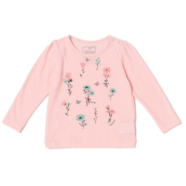 フラワープリントTシャツ