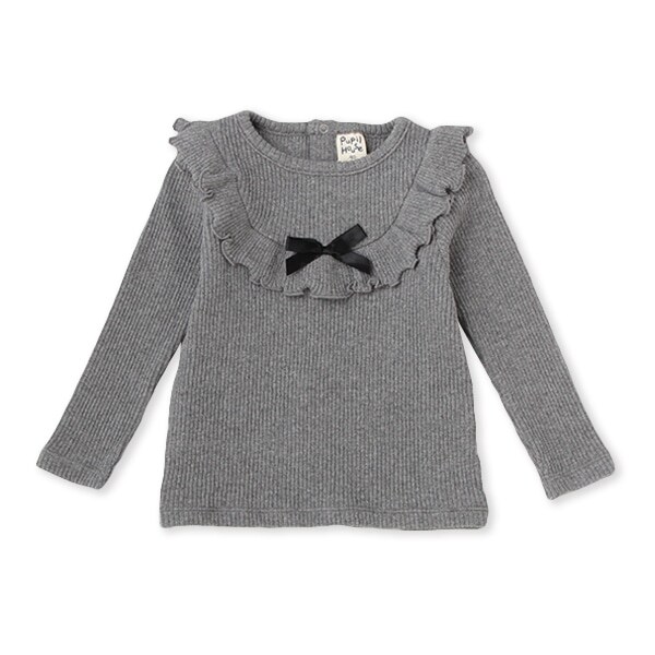 リボンフリルテレコTシャツ