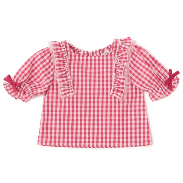 Narumiya Online ナルミヤ オンラインの公式通販サイトギンガムチェックtシャツ 90 チェリー ピンク キッズ