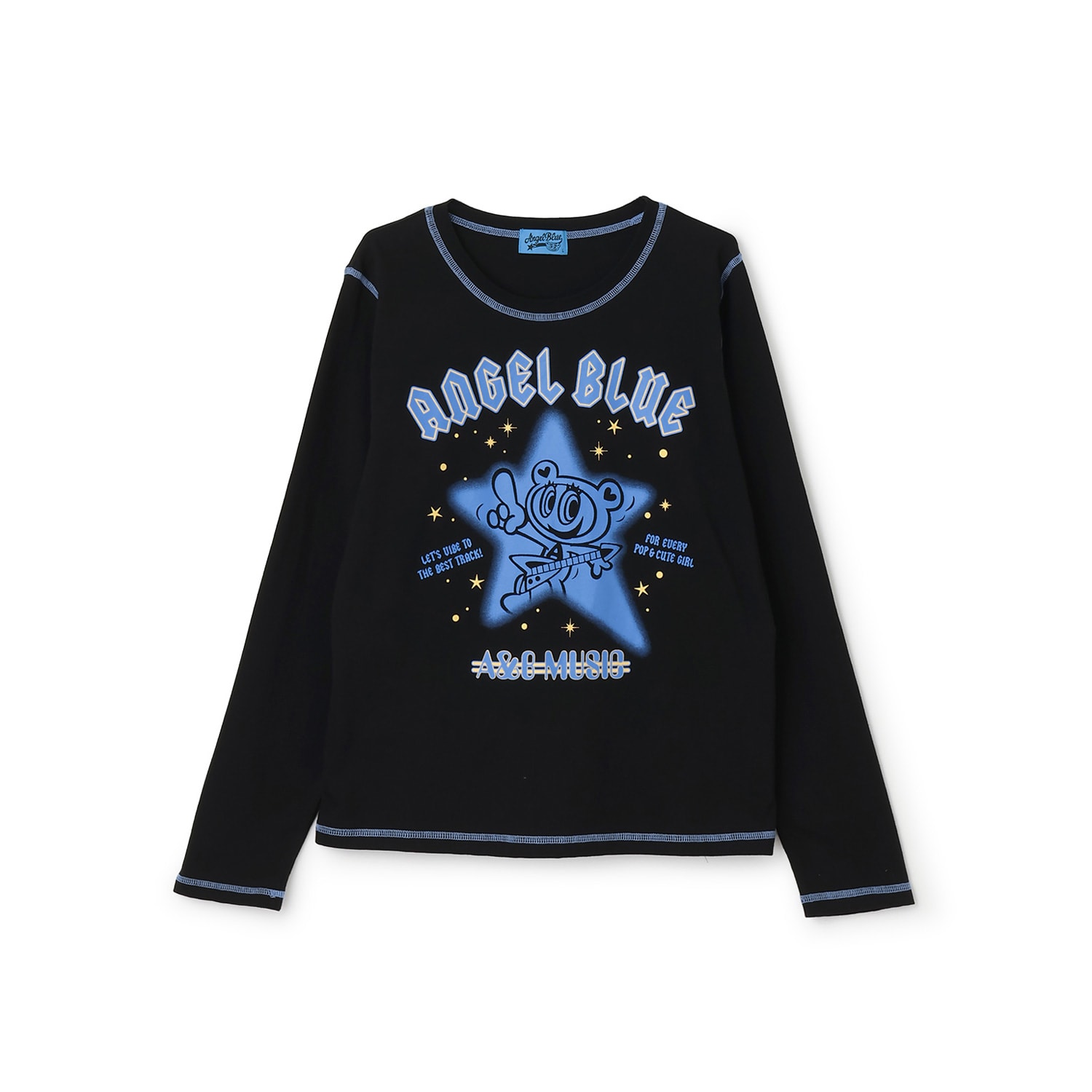 【エンジェルブルー】ナカムラくんロックプリントTシャツ