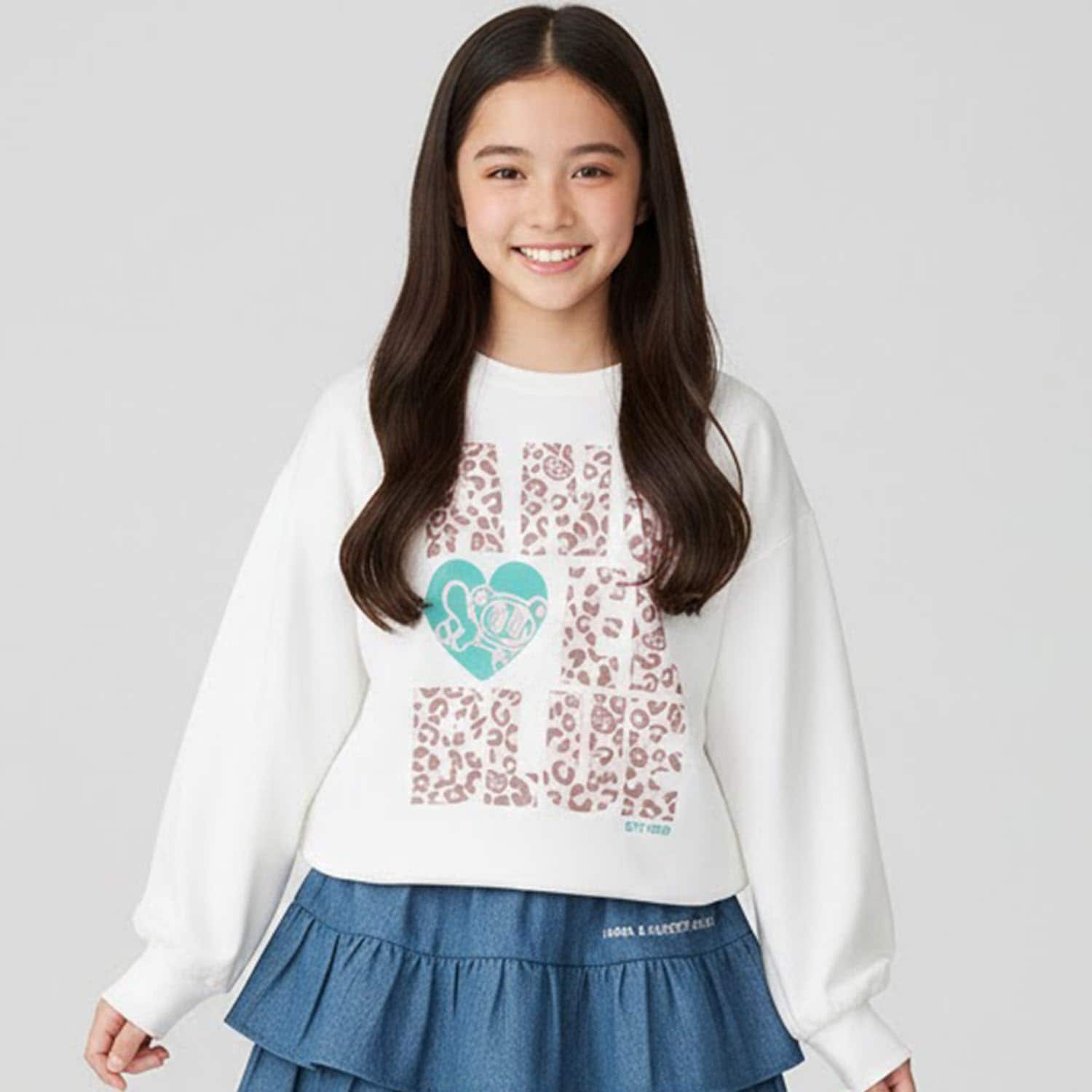 【エンジェルブルー】ヒョウロゴルーズトレーナー