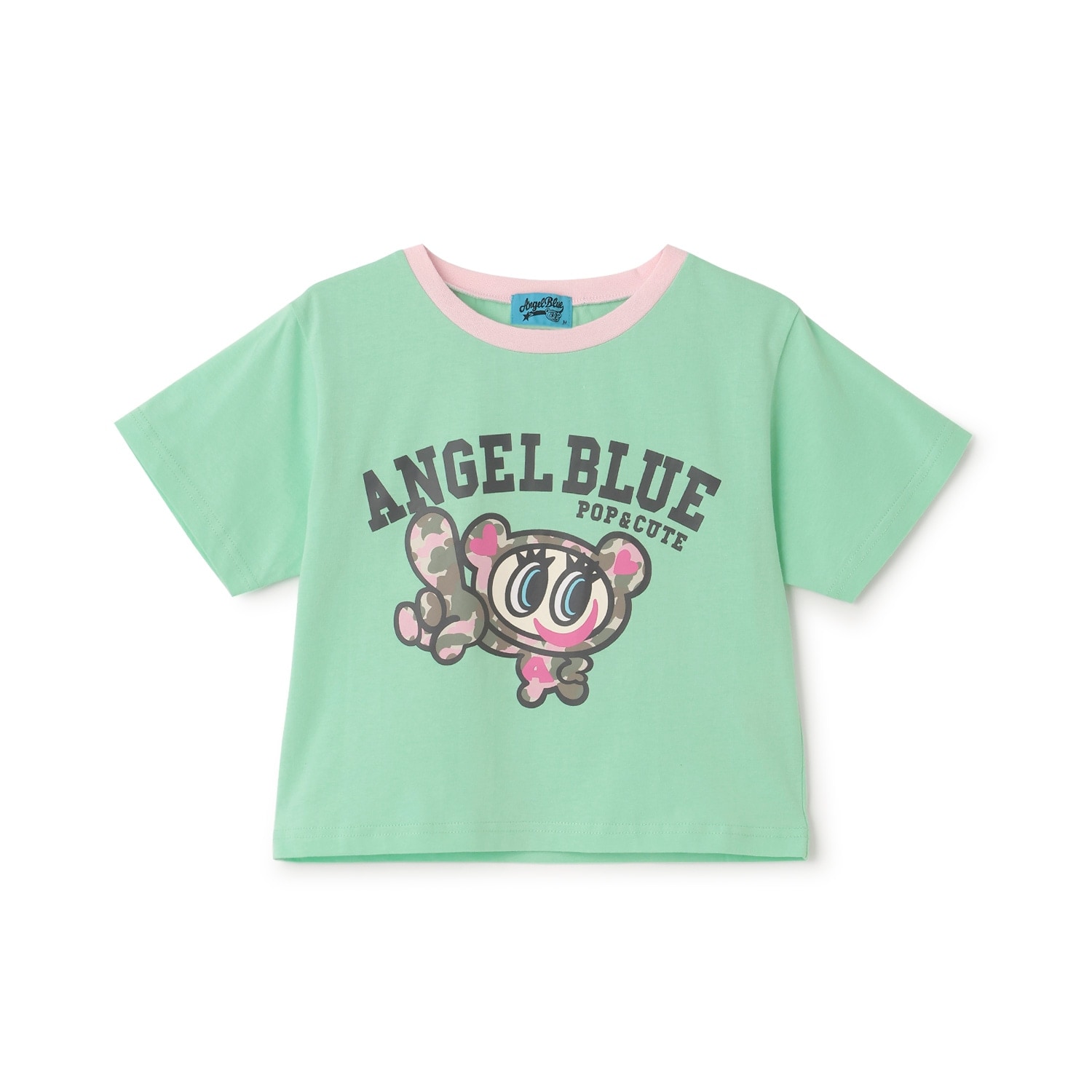 【エンジェルブルー】ナカムラくんリンガー半袖Tシャツ