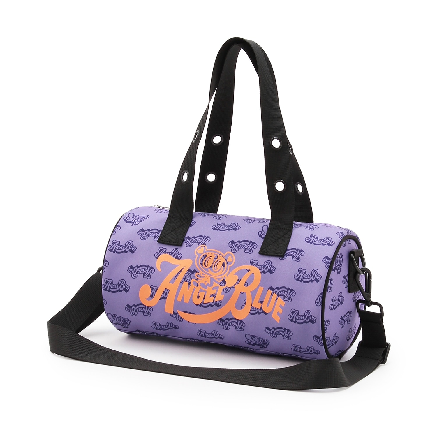 【エンジェルブルー】総柄ドラムバック