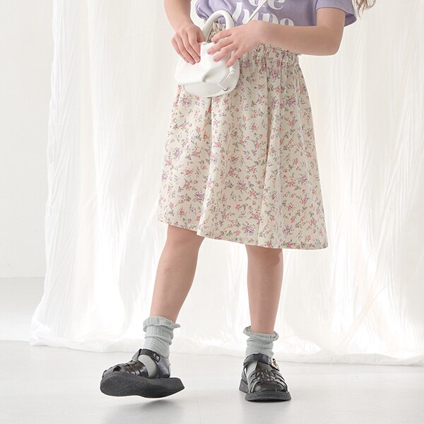 インナーパンツ付きアソートギャザースカート(100cm グレージュ): キッズ ナルミヤ オンライン公式サイト