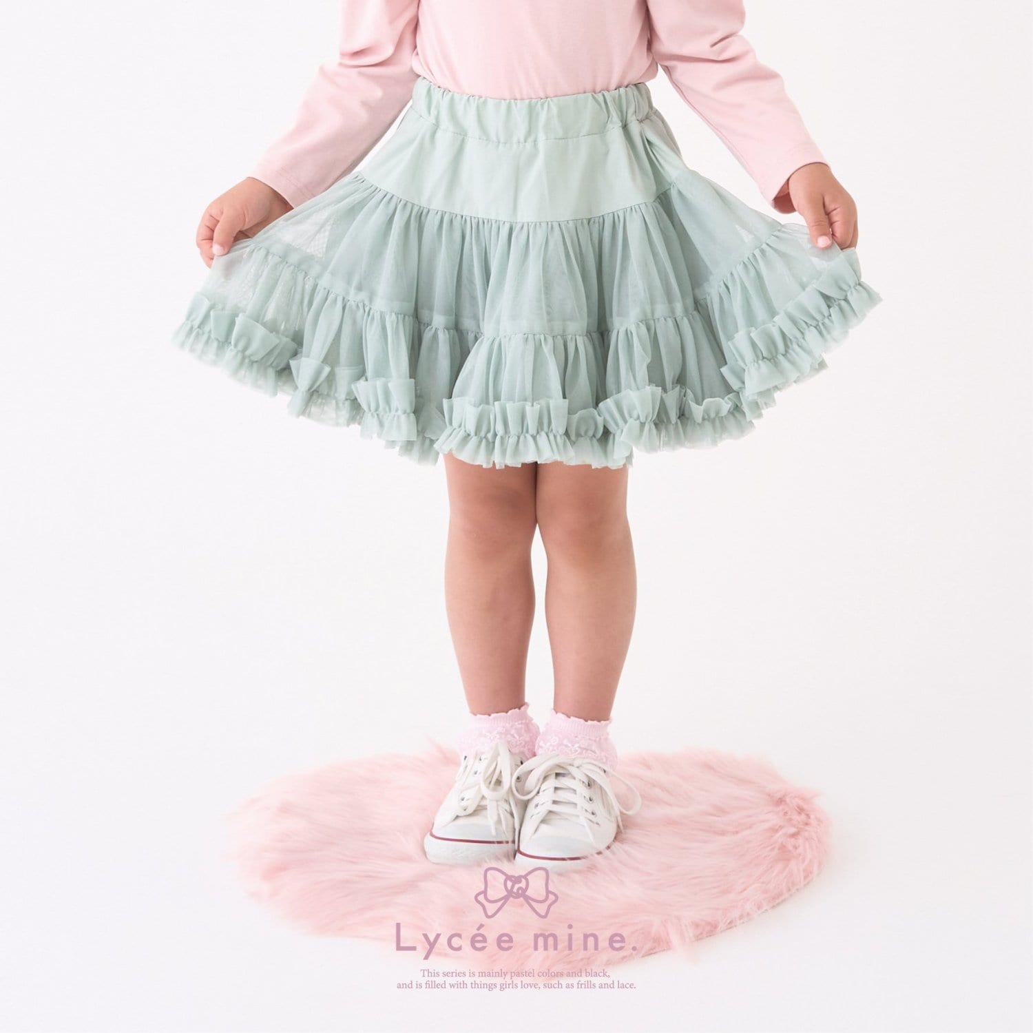 【Lycee mine バレエシリーズ】たっぷりチュチュチュールスカート(インパン付き)