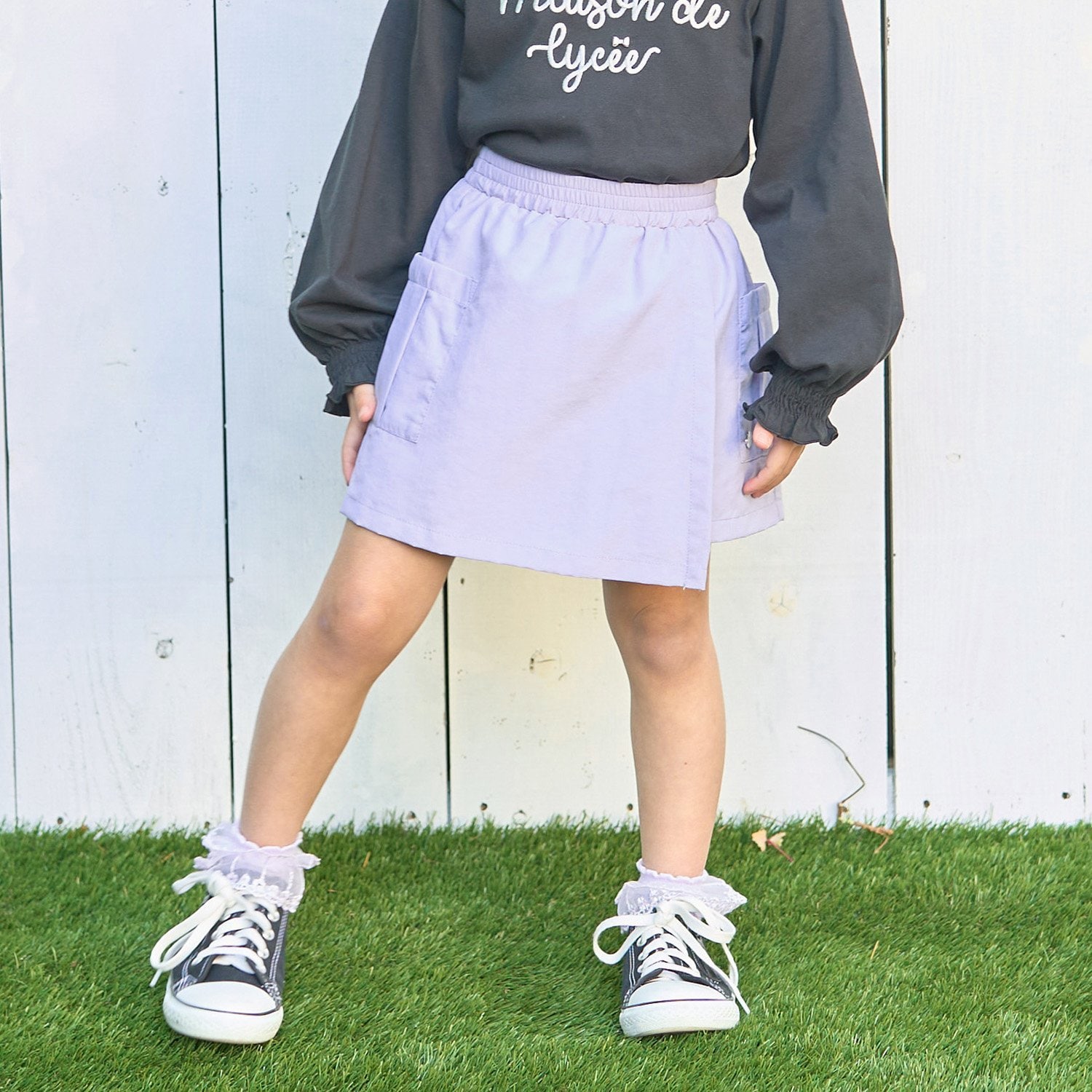 【スクール対応】【撥水・防汚・耐久・UV】ポケット付きラップパンツ