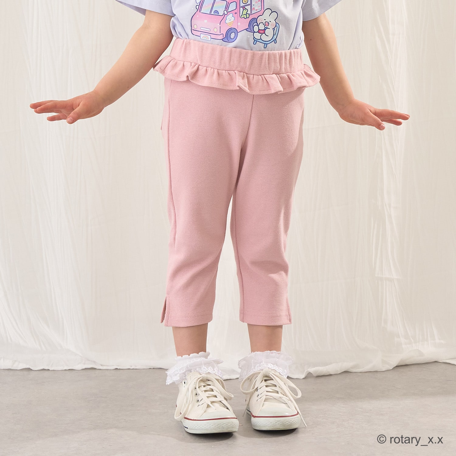 【ともパン】サイドスリット7分丈カプリパンツ