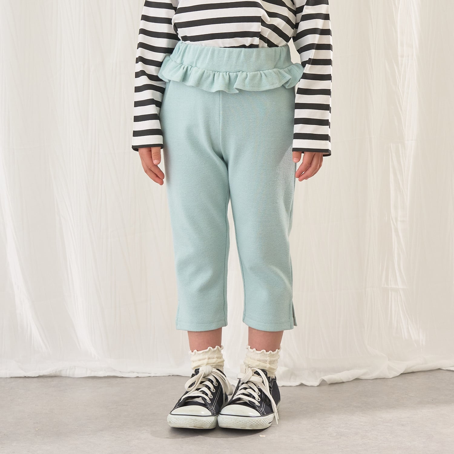 【ともパン】サイドスリット7分丈カプリパンツ