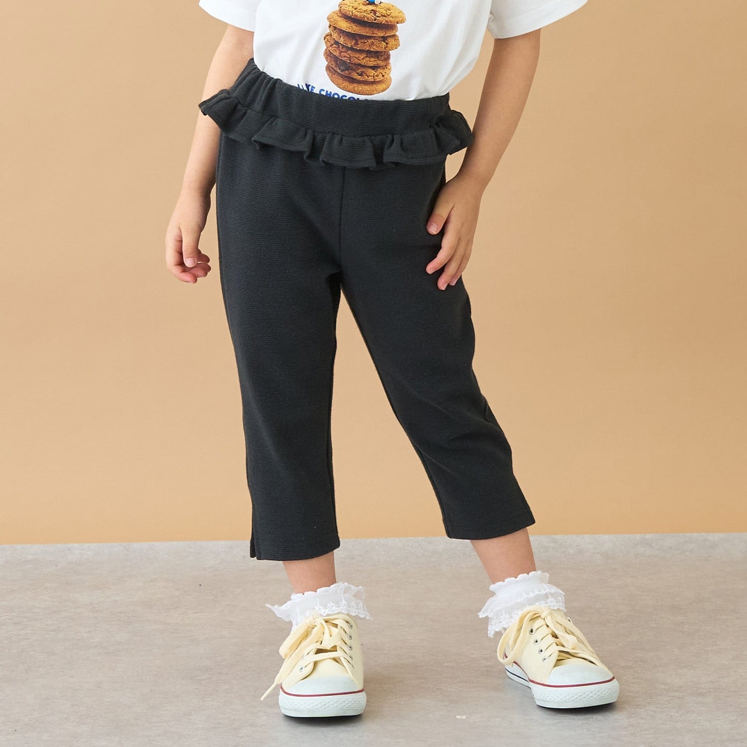 【ともパン】サイドスリット7分丈カプリパンツ