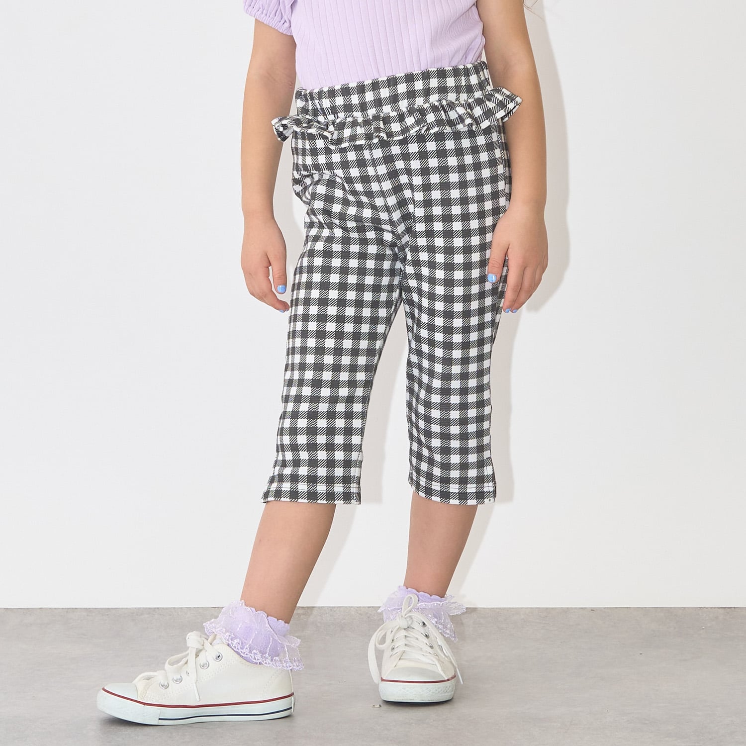 【ともパン】サイドスリット7分丈カプリパンツ